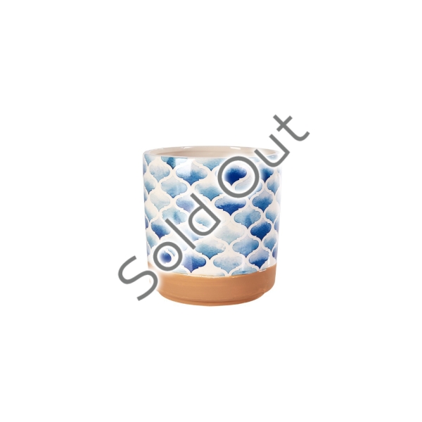 Blue Cup Vase 17 x 17 Cm