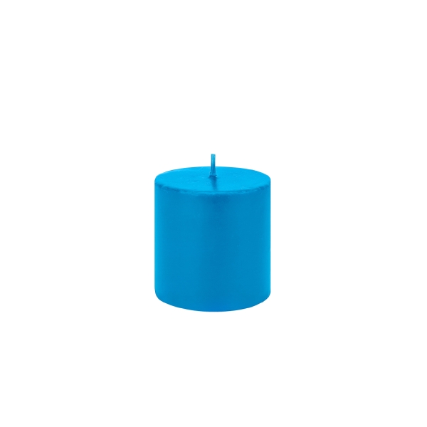 Sandy Candle 7 x 7 cm - Light Blue