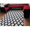 Elastic Carpet Cover Welsoft 120 x 180 cm - Black / White