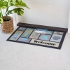 Welcome Marine Zymta Printed Doormat 45 x 75 cm - Dark Green / Turquoise / Blue / Beige