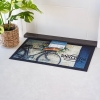 Welcome Paris Zymta Printed Doormat 45 x 75 cm - Black / Green / Indigo / Beige