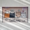Welcome Kittens Zymta Printed Doormat 45 x 75 cm - Cream / White / Orange / Grey