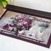 Welcome Roses Zymta Printed Doormat 45 x 75 cm - Plum