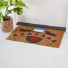 Home Sweet Home Zymta Doormat 45 x 75 cm - Brown / Terracotta / Petrol Blue