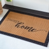 Welcome To Our Home Zymta Border Doormat 45 x 75 cm - Brown / Black