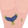 3 Pairs Mermaid Patterned Women Invisible Socks Asorty ( 36 - 40 ) - Off White / Powder Pink / Dark Beige