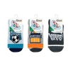 3 Pairs Boy Sport Socks MID-CALF Size: (34 - 36) Age: 8-10 - Blue / Black / Grey