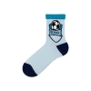 2 Pairs Boy Sport Socks MID-CALF Size: (31- 33) Age: 6-8 - Blue / Black / Grey