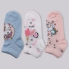 3 Pairs Unicorn Colorful Girls Socks Size: (22 - 24) Age: 1-2 - Pink / White / Blue