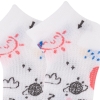 3 Pairs Ball And Striped Boys Socks Asorty Size (31 - 33 ) Age: 6-8 - White