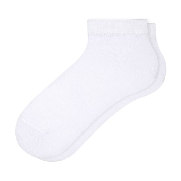 1 Pair Simple Bamboo Kids Booties Socks Size: (22 - 24) Age: 1-3 - White