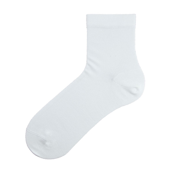 1 Pair Simple Patterned Bamboo Men Short Stocking Socks Asorty ( 39 - 42 ) - White