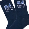 3 Pairs Baseball Patterned Men Sport Mid Calf Socks Asorty ( 40 - 42 ) - Black / White / Indigo