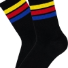 3 Pairs Colorful Patterned Men Ankle Socks Asorty ( 43 - 45 ) - White / Grey / Black