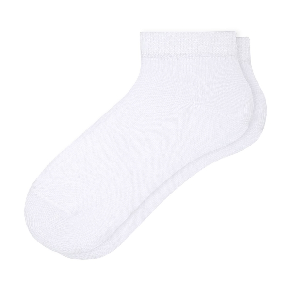 1 Pair Simple Patterned Bamboo Kids Socks Asorty ( 31 - 33 )  Age: 7-9 Years - White