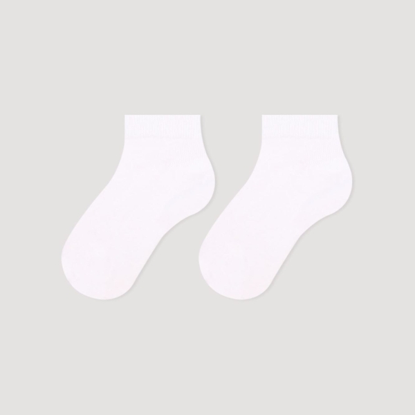 3 Pairs Simple Patterned Women Booties Socks Asorty ( 37 - 39 ) - White