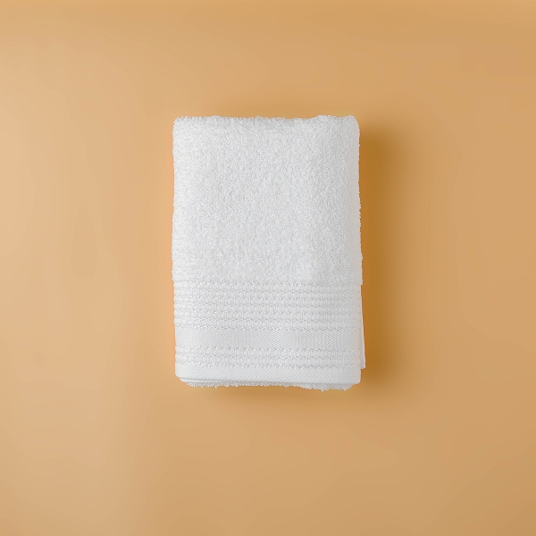 Pale 50 x 90 cm Face Towel Premium Cotton - White