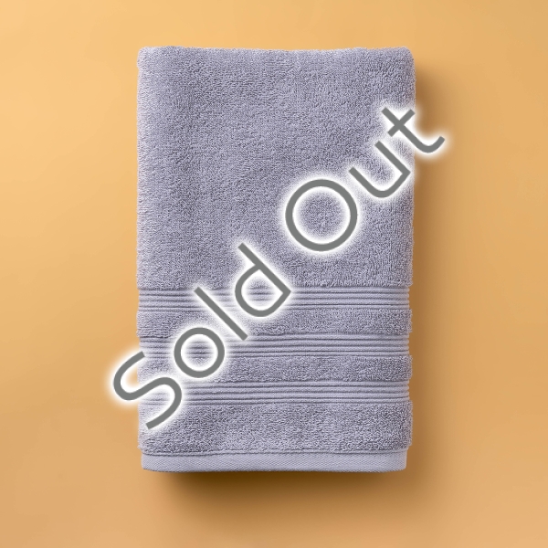 Fonts 70 x 140 cm Bath Towel Premium Cotton - Grey