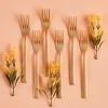 6 Pieces Large Dinner Fork - Gold