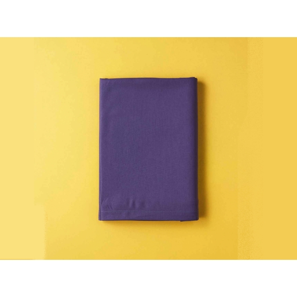 Basic Cotton Ranforce Single Fitted Sheet  100 x 200 + 35 cm - Purple