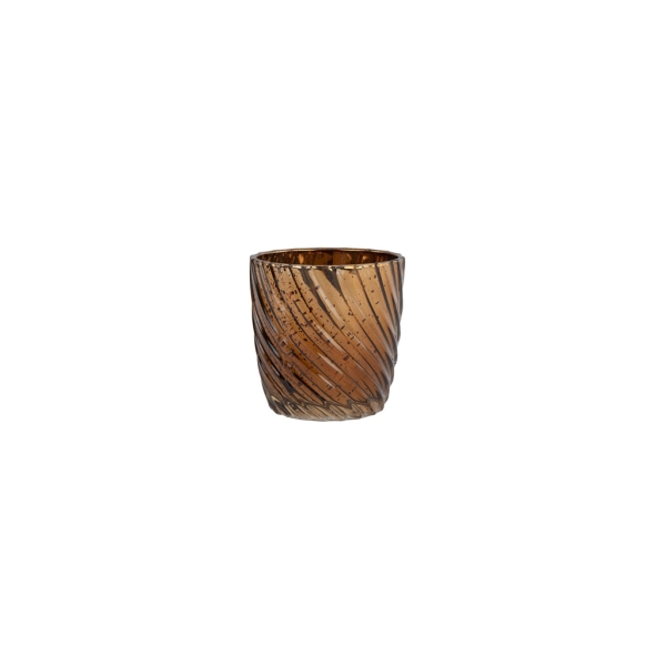 Mati Candle Holder 9 x 9 cm - Brown