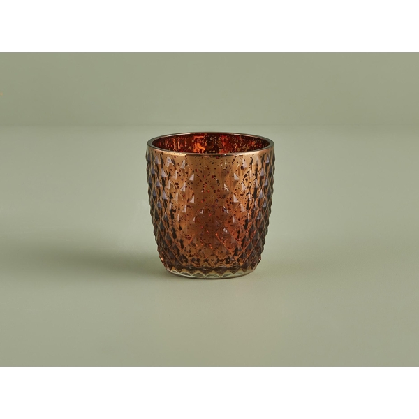 Matia Candle Holder 9 x 9 cm - Brown