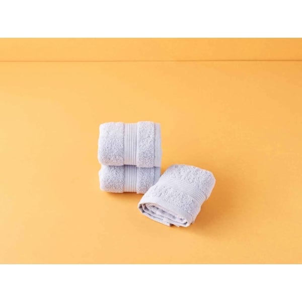 3 Pieces Premium Cotton Hand Towel Set 30 x 50 cm - Blue