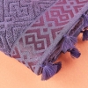 Mosaic Cotton Bath Towel 90 x 150 cm - Purple