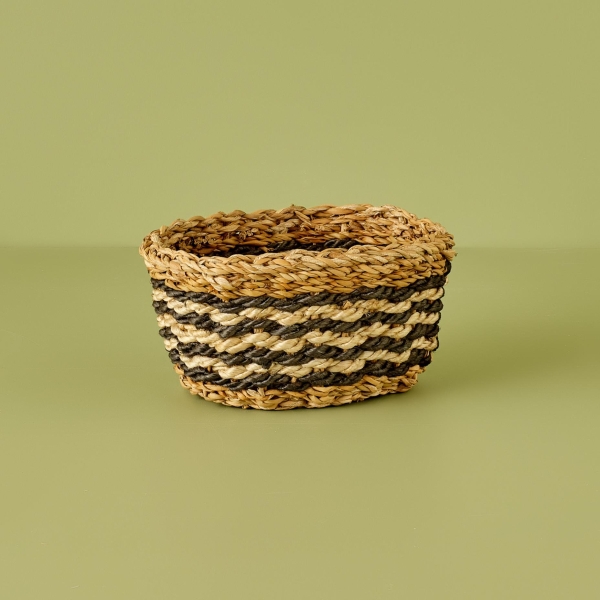 Terrace Wicker Basket 22 x 17 x 10 cm - Dark Beige / Brown