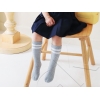 3 Pairs Striped Knee-Length Children Socks 2 - 3 Years - Grey