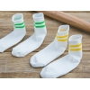 8 Pairs Unisex Cotton Economical Patterned Tennis Socks 36 - 41 - White