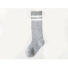 1 Pair Striped Knee-Length Children Socks 3 - 4 Years - Grey