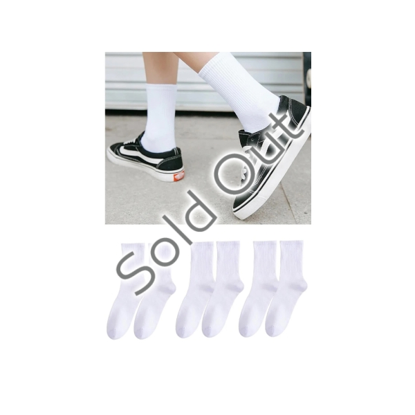 3 Pairs Plain Women Tennis Socks ( 36 - 41 ) - White