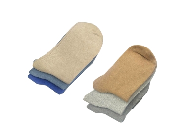 6 Pairs Plain Unisex Socks - Multicolor