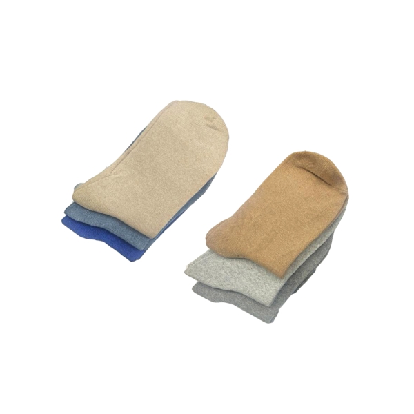 6 Pairs Plain Unisex Socks - Multicolor