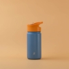 Thermal Stainless Steel Flask Water Bottle With Animals Stickers For kids 400 ml - Blue / Orange
