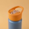 Thermal Stainless Steel Flask Water Bottle With Animals Stickers For kids 400 ml - Blue / Orange