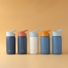 Thermal Stainless Steel Flask Water Bottle With Animals Stickers For kids 400 ml - Blue / Orange