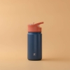 Thermal Stainless Steel Flask Water Bottle With Animals Stickers For kids 400 ml - Indigo / Orange / Green / Yellow