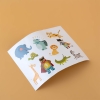 Thermal Stainless Steel Flask Water Bottle With Animals Stickers For kids 400 ml - Indigo / Orange / Green / Yellow