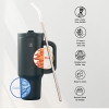 Zymta Travel Mug Insulated Stainless Steel Vacuum Bottle 1000 ML - Dark Green