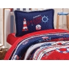 2 Pieces Rota V1 Single Bedspread Set 180 x 240 cm - Red / Blue