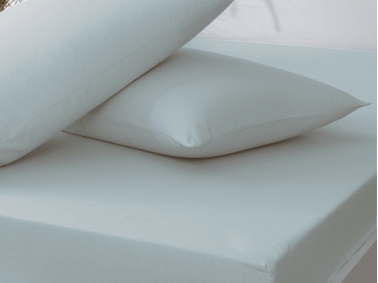 2 Pieces Flat Single Ranforce Fitted Sheet Set 100 x 200 cm - Mint