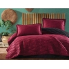 2 Pieces Lorna V5 Single Bedspread Set 180 x 240 cm - Claret Red