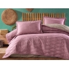 3 Pieces Lorna / V4 Double Bedspread Set 240 x 260 cm - Dusty Rose