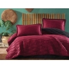 3 Pieces Lorna / V5 Double Bedspread Set 240 x 260 cm - Claret Red