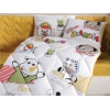 6 Pieces Animals V1 Baby Bedding Set 90 x 145 cm - White / Yellow