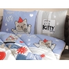 6 Pieces Kitty V1 Baby Bedding Set 90 x 145 cm - Lilac / Grey