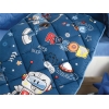 6 Pieces Robo V1 Baby Bedding Set 90 x 145 cm - Navy Blue