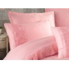 6 Pieces Valinor V5 Satin Double Duvet Cover Set 200 x 220 cm - Powder Pink